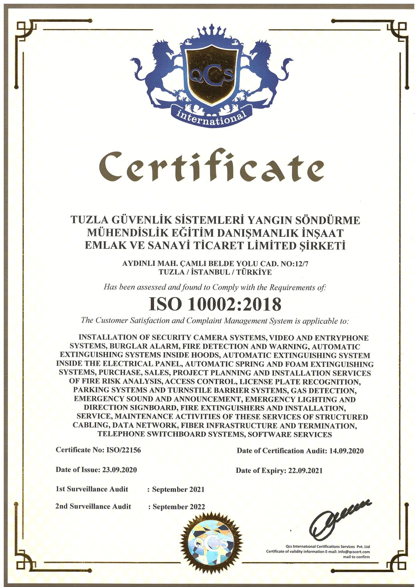 ISO 10002:2018 Customer Satisfaction Management System
